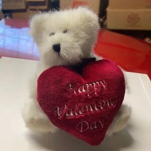 Boyd’s White Teddy Bear with Red Heart